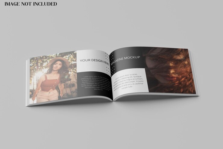 Maquete da revista A4 Landscape
