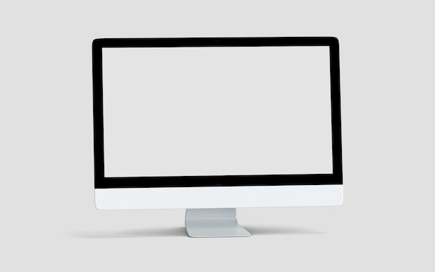 Maquete da tela do monitor do computador