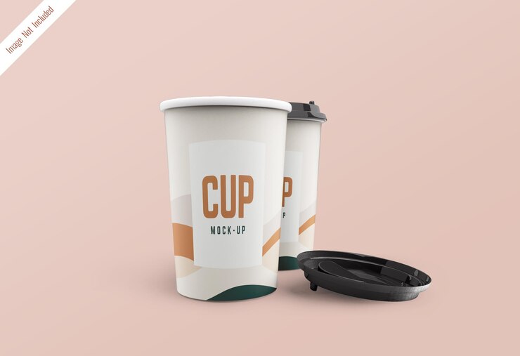 Maquete da xícara de café