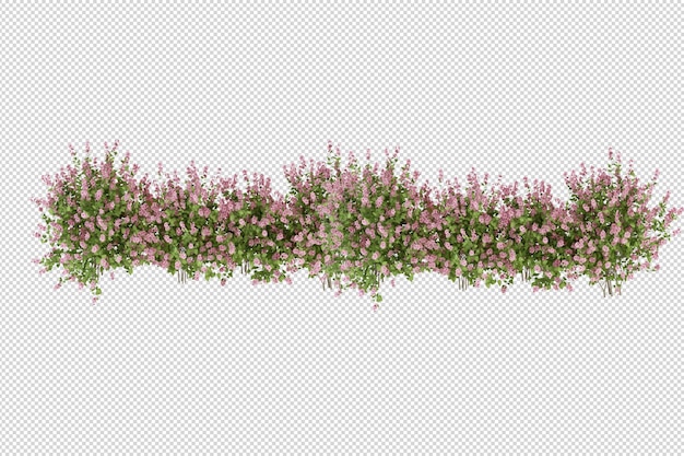 Maquete de 3d renderizados plantas em vaso