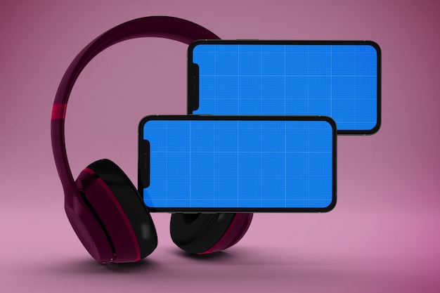 Maquete de aplicativo de música para celular