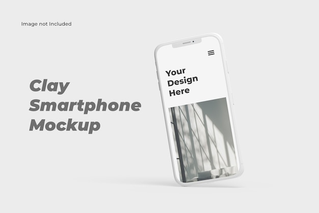 Maquete de apresentação de smartphone em argila Sigle