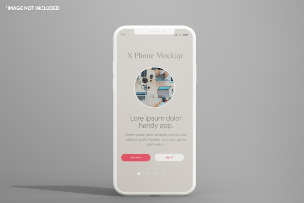 Maquete de argila para smartphone minimalista