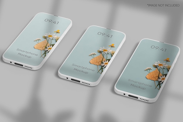 Maquete de argila para smartphone minimalista