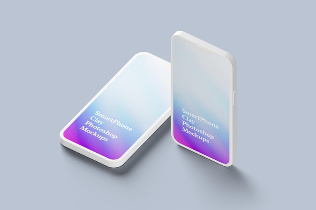 PSD maquete de argila para smartphone móvel