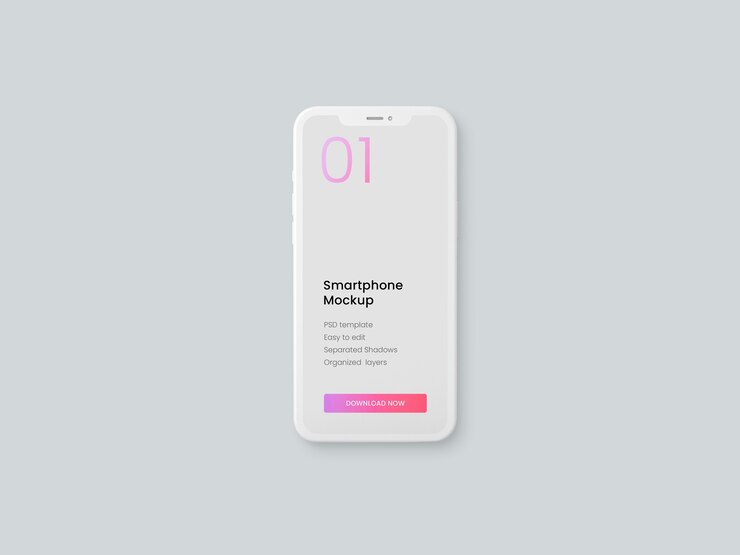 PSD maquete de argila smartphone