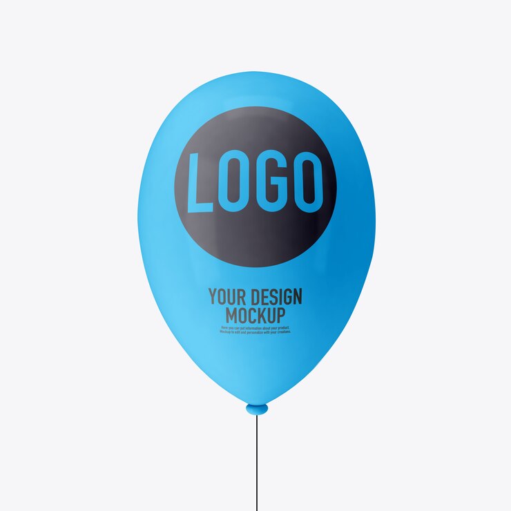 PSD maquete de balão em espaço em branco
