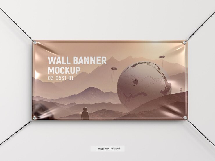 PSD maquete de banner de anúncio suspenso horizontal