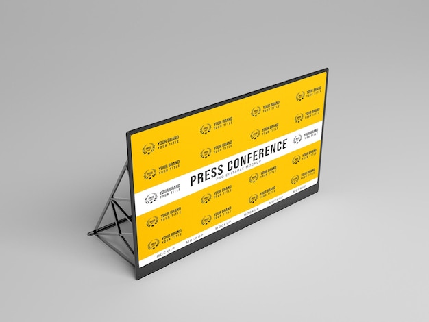 Maquete de banner de conferência de imprensa