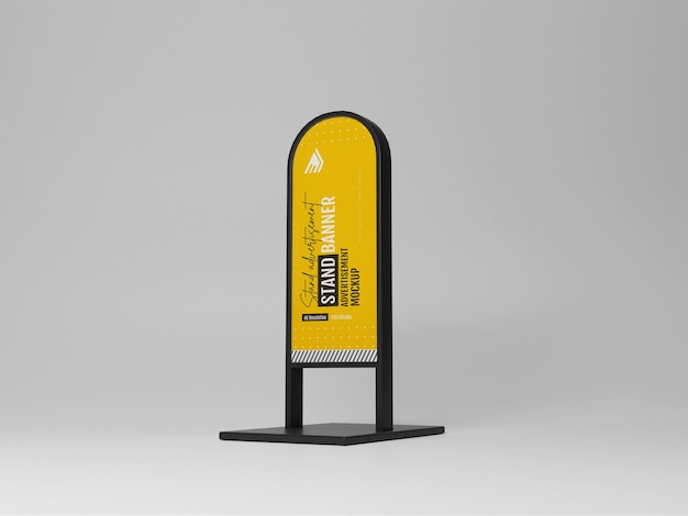 Maquete de banner de estande ao ar livre