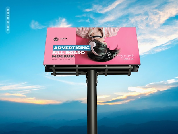 Maquete de banner de outdoor ao ar livre