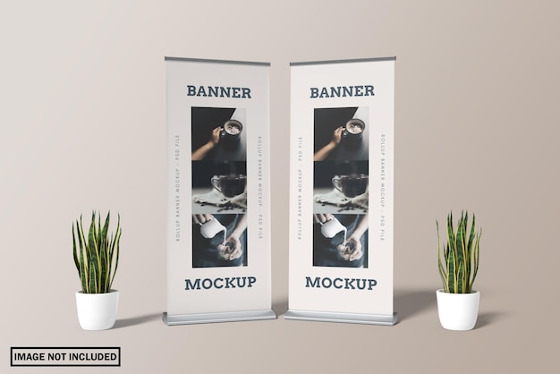 Maquete de banner de rollup