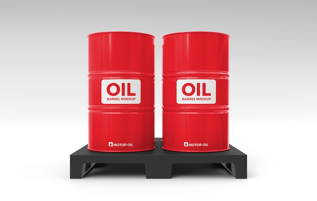 PSD maquete de barris de petróleo