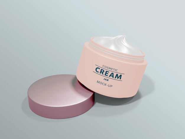 Maquete de beleza de frasco de creme cosmético