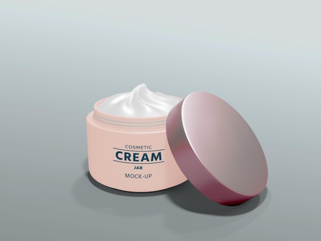 Maquete de beleza de frasco de creme cosmético