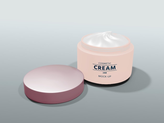 Maquete de beleza de frasco de creme cosmético