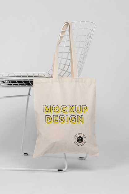Maquete de bolsa minimalista