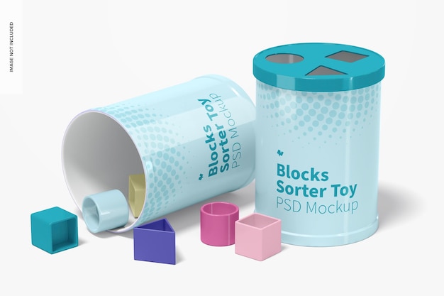 Maquete de brinquedos do classificador de blocos
