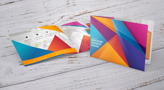 PSD maquete de brochura com conceito de apresentação