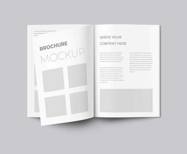 PSD maquete de brochura com páginas abertas