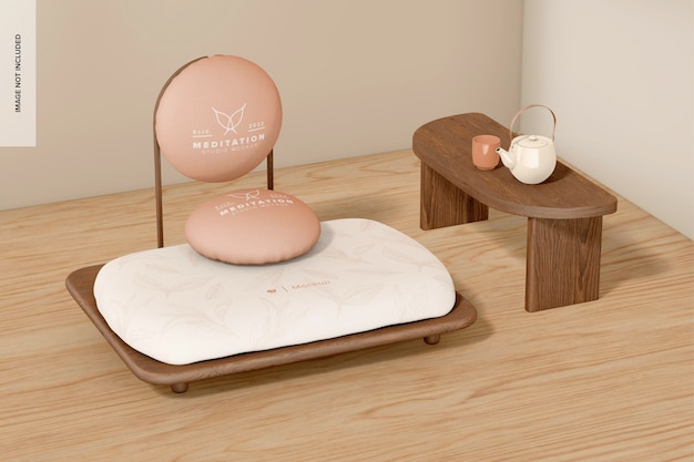 Maquete de Cadeira de Meditação Vista Esquerda