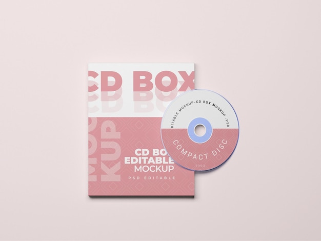 PSD maquete de caixa de cd