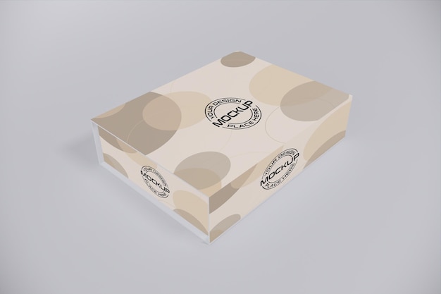 Maquete de caixa de papelão PSD ou design de maquete de caixa de presente