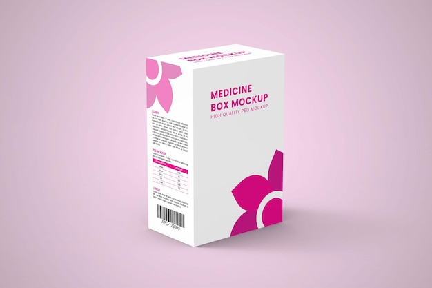 Maquete de caixa de remédios
