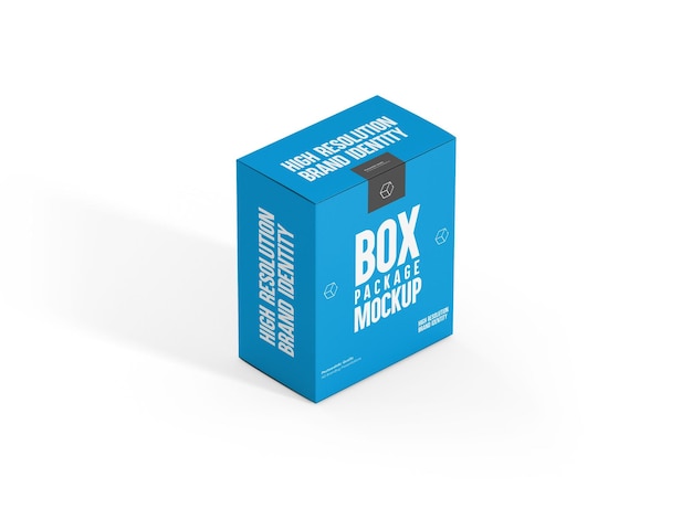 Maquete de caixa quadrada para maquete de caixa de embalagem de produto