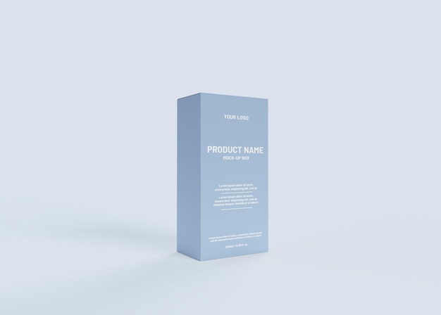 Maquete de caixa vertical de papelão