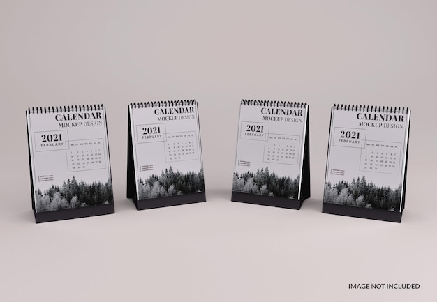 Maquete de calendário de mesa moderna