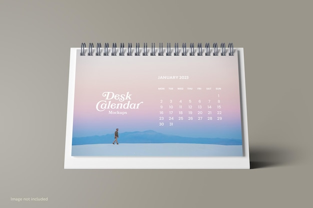 Maquete de calendário de mesa