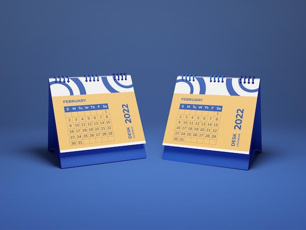 Maquete de calendário de mesa