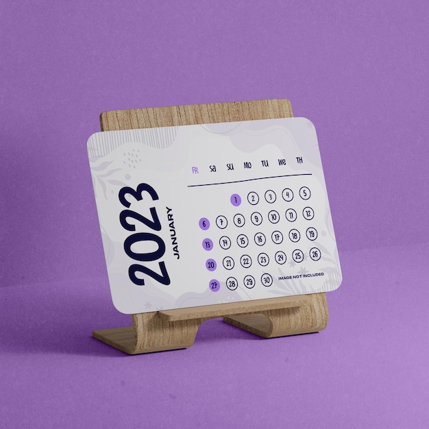 Maquete de calendário de mesa