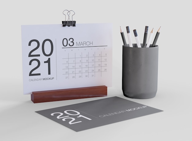 Maquete de calendário decorativo