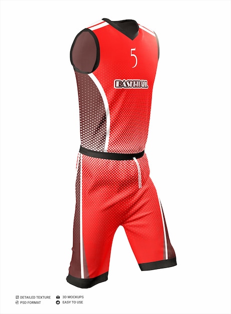 PSD maquete de camisa de basquete e calça vcollar