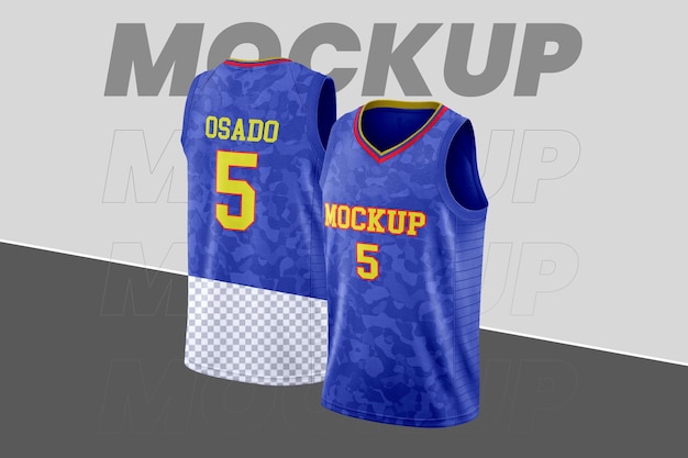 Maquete de camisa de basquete