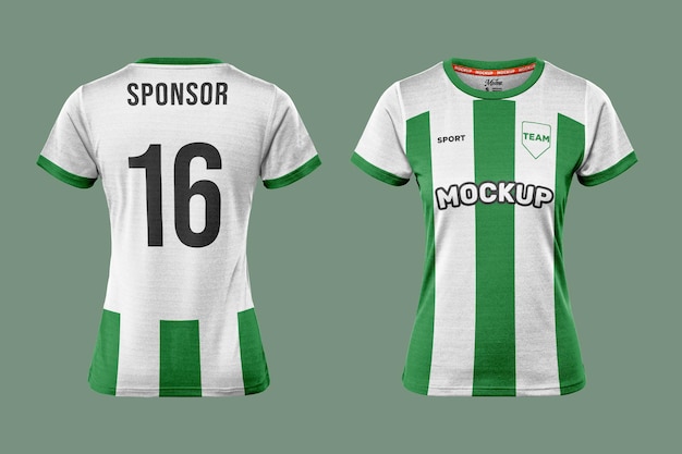 Maquete de camisa de futebol feminino