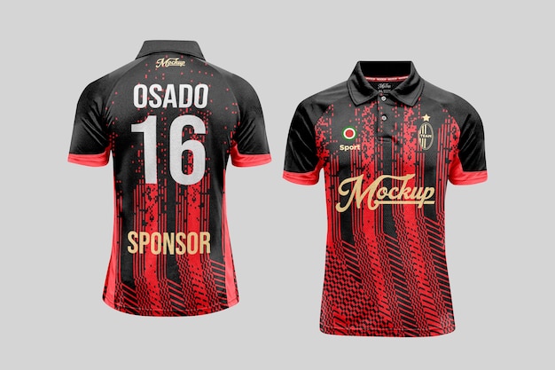 PSD maquete de camisa de futebol