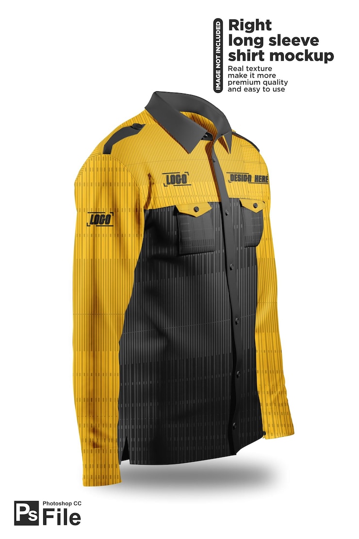 PSD maquete de camisa de manga comprida
