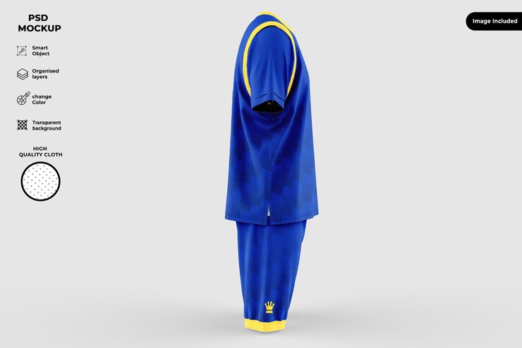 PSD maquete de camisa e shorts esportivos