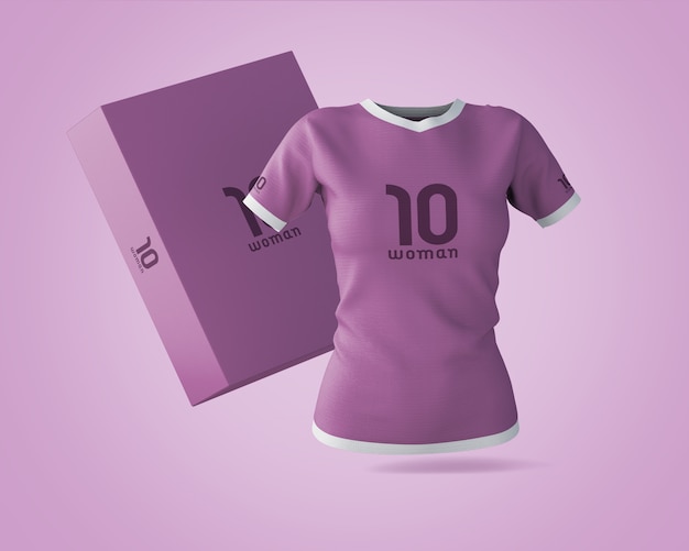 Maquete de camisa esportiva com logotipo da marca