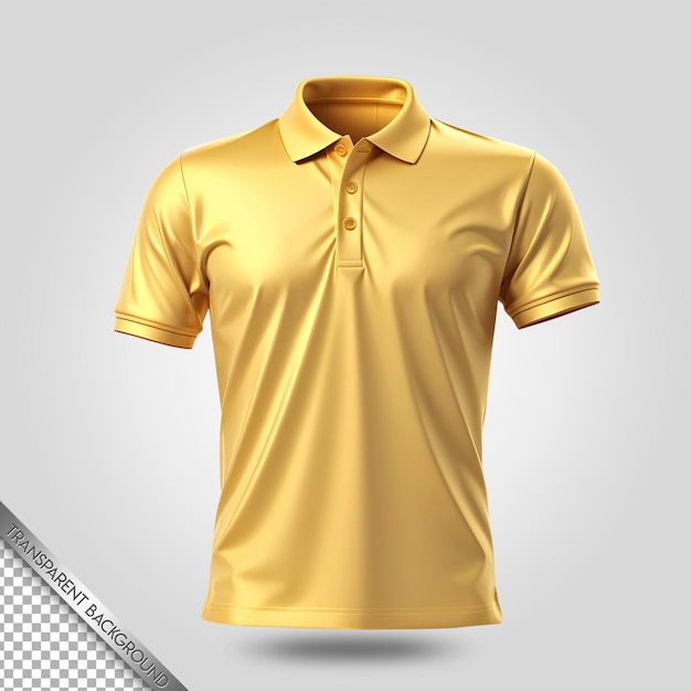 Maquete de camisa polo com fundo transparente