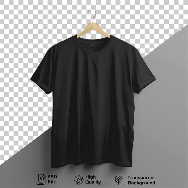 PSD maquete de camisa preta em fundo cinza inclui arquivo png