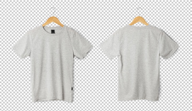 PSD maquete de camiseta cinza pendurada camiseta realista