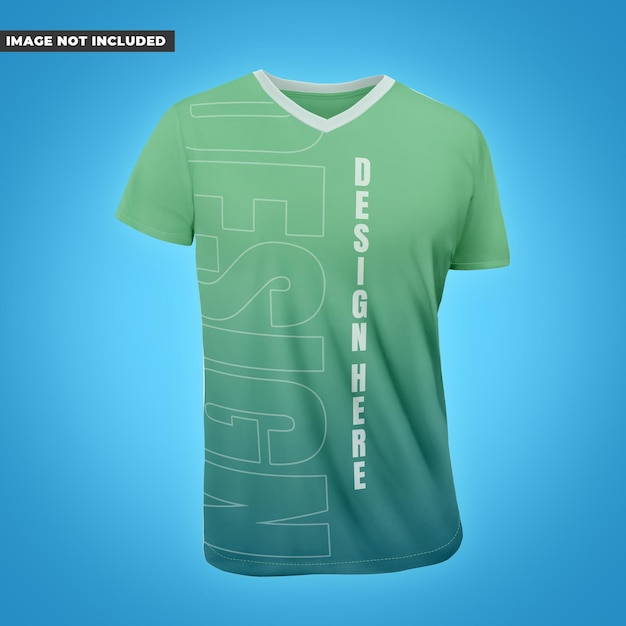 Maquete de camiseta com decote em V