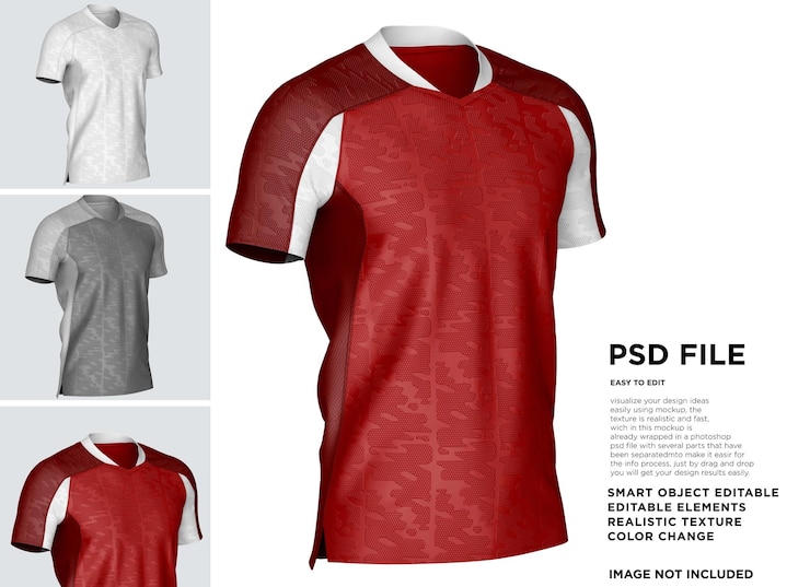 PSD maquete de camiseta com decote em v