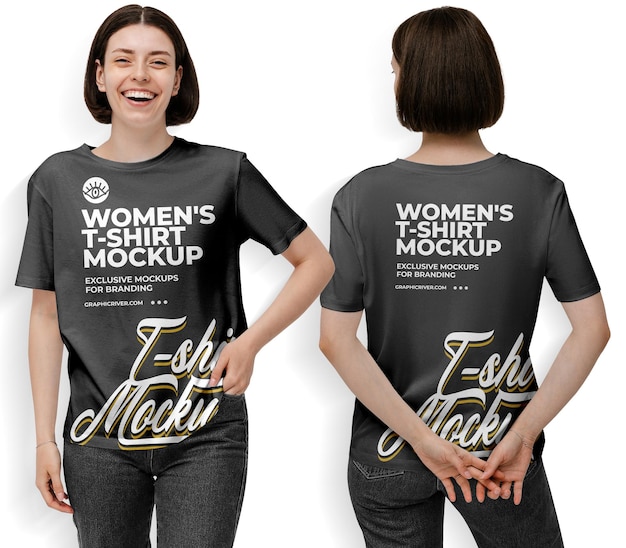 Maquete de camiseta feminina