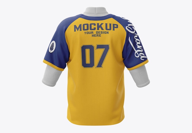 Maquete de camiseta masculina de beisebol