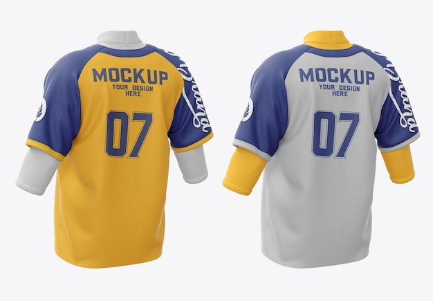 Maquete de camiseta masculina de beisebol